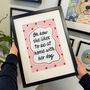 Oh How She Likes To Be Home With Her Dog Dog Lover Print, thumbnail 1 of 2