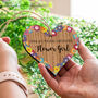 Thank You Flower Girl Token Gift Hanging Wood Heart, thumbnail 1 of 3