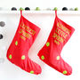 Personalised Sibling Christmas Stockings Or Sacks, thumbnail 1 of 2