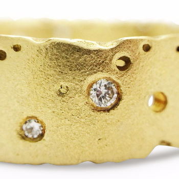 Diamond And 18ct Yellow Gold Ring, 3 of 4