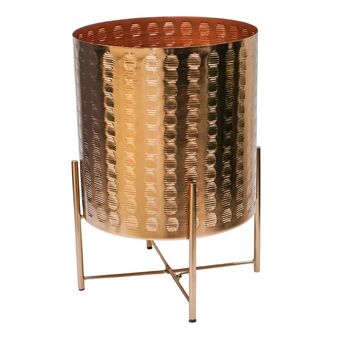 Embossed Metal Planter With Stand, 2 of 3
