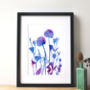 Watercolour Flower Mix Number Three, Giclee Print, thumbnail 2 of 4