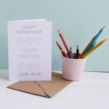 Personalised Colour In I Love Daddy Father’s Day Card, 3 of 11