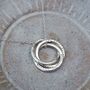 Personalised Three Interlocking Ring Family Necklace, thumbnail 4 of 12