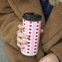 Heart Lines Valentine's Thermos Travel Flask, thumbnail 1 of 5