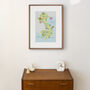 Map Of Vietnam, Cambodia And Laos Art Print, thumbnail 3 of 7