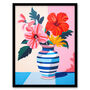Heavenly Hibiscus Bright Floral Pink Wall Art Print, thumbnail 5 of 6