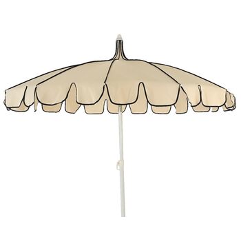 Two Tone Scalloped Parasol Cream And Navy, 3 of 5