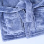 Personalised Dusty Blue Baby Dressing Gown, thumbnail 4 of 8