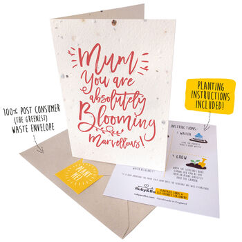 Blooming Marvellous Mum Plantable Card, 2 of 11