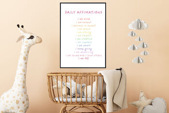 Daily Affirmations Positive Art Print For Children, 2 of 5