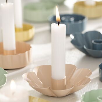 Flower Petal Pastel Candle Holder Incl Candles, 4 of 4