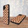 Geometric Diamond Wooden Case iPhone Samsung Google, thumbnail 5 of 6