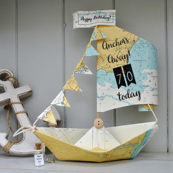 Personalised Age Birthday Sail Boat Card, 2 of 11