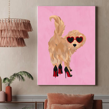 Custom Personalised Cockapoo Shoe Pet Portrait Art Print, 2 of 12