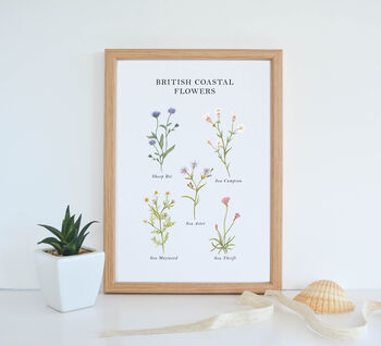 British Coastal Flowers Art Print, 3 of 4