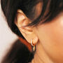 Crystal Spike Huggie Hoop Earrings, thumbnail 2 of 10