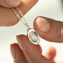 Silver Tiny Oval Fingerprint Necklace, thumbnail 1 of 6
