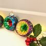 Vintage Style Indented Glass Bauble Set, thumbnail 2 of 5