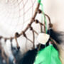 Green And Black Peacock Dream Catcher Wall Hanging, thumbnail 2 of 6
