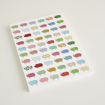 Colourful Sheep Pattern Notebook In A6 And A5 Size, 8 of 8