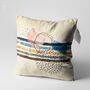 Ivory Cushion Cover With Striped Water Colour Patterned, thumbnail 3 of 7