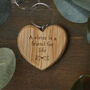 'A Sister Is A Friend For Life' Oak Heart Keyring, thumbnail 1 of 2