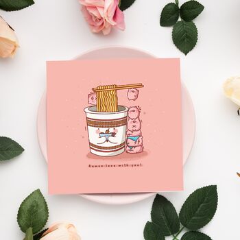 Cute Ramen Greetings Card, 3 of 8