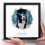 Personalised Dog Watercolour Portrait Framed Print, thumbnail 2 of 6