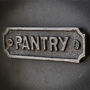 Iron 'Pantry' Door Plaque, thumbnail 1 of 2