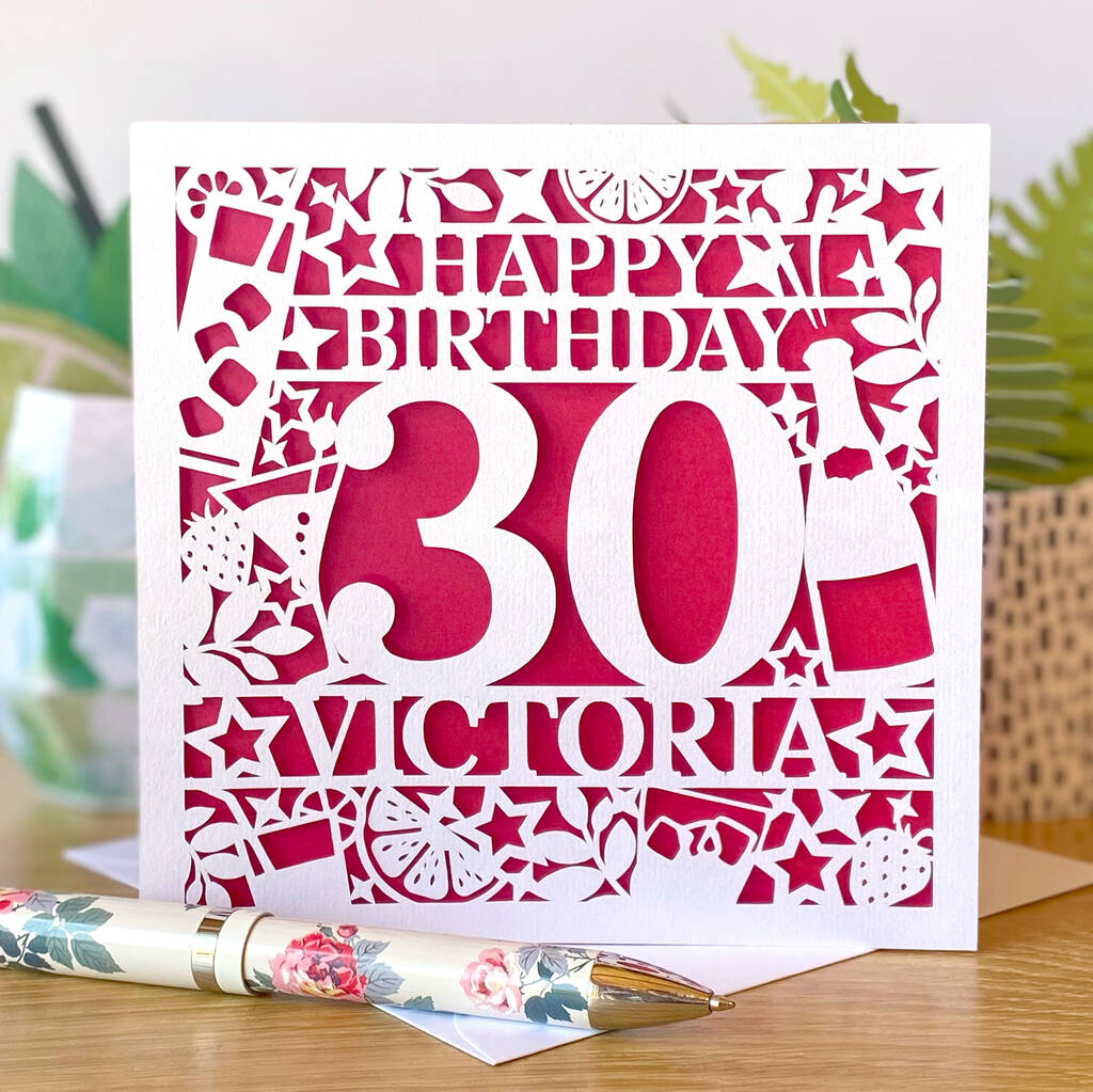 Personalised Age And Name Cocktail Birthday Card, 1 of 3