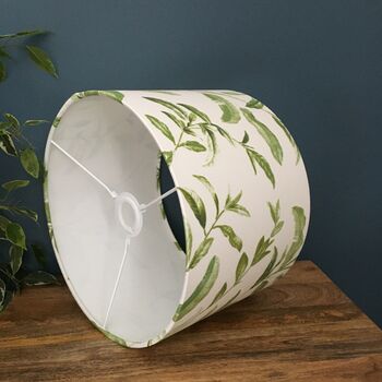 Oasis Spruce Green Botanical Drum Lampshade, 9 of 10