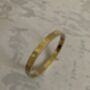 Stainless Steel Engraved Gold Zirconia Bangle, thumbnail 1 of 4