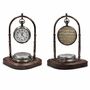 Personalised Bronze 15th Anniversary Desk Clock With Compass, thumbnail 1 of 11