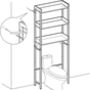Toilet Shelf With Three Open Space Shelves, thumbnail 7 of 7