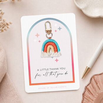 Thank You Keyring Gift For Teacher And Nursery Staff, 2 of 7