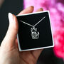 Cat Necklace In Sterling Silver, thumbnail 4 of 9