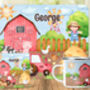 Kids Personalised Farm Theme Placemat, Coaster And Mug Dinner Set, thumbnail 1 of 6