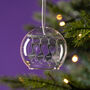 Personalised Geese Family Christmas Glass Dome Bauble, thumbnail 1 of 3