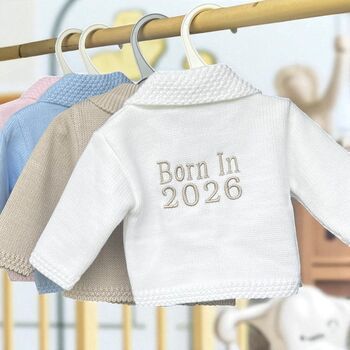 Born In 2026 Baby Cardigan, 2 of 2