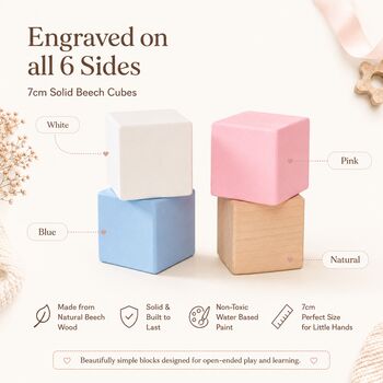 Personalised Scalloped Christening Keepsake Block, 5 of 7