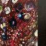 Red Space Nebula Acrylic Pour Painting | Framed, thumbnail 5 of 5