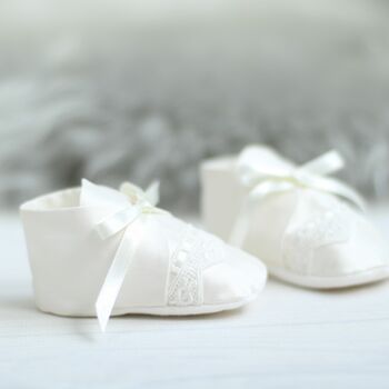 Christening Booties For Boys 'Oliver', 6 of 12