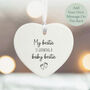 Personalised Porcelain Heart Bestie Baby Gift Pregnancy Keepsake, thumbnail 1 of 2