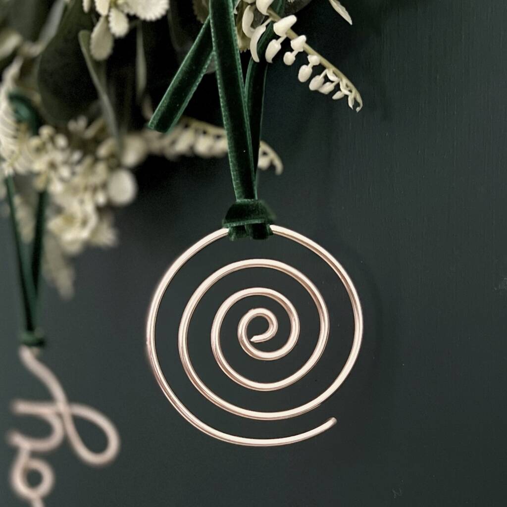 Wire Whirl Christmas Tree Decoration By Olivin Designs