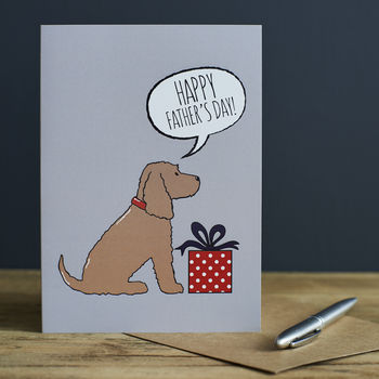 Golden Cocker Spaniel Father's Day Card, 2 of 2