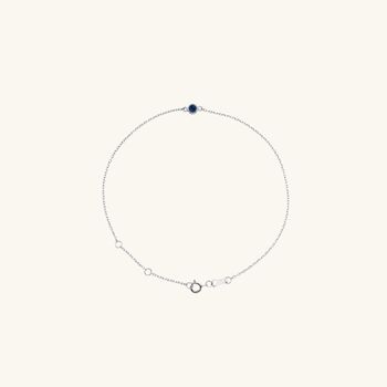 Round Birthstone Bracelet Silver, 3 of 5