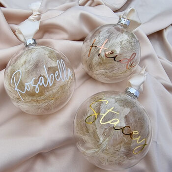 Personalised Glass Flower Baubles, 2 of 4