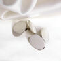 Personalised Sterling Silver Plain Oval Cufflinks, thumbnail 1 of 4