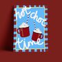'Hot Choc Time' Christmas Art Print, thumbnail 4 of 4